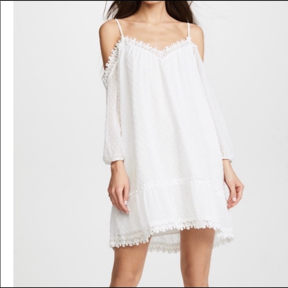 BB Dakota Dress Millie chiffon Swiss dot ivory